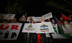 ANKARA - ABD'nin Ankara Büyükelçiliği önünde İsrail protestosu