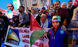 İSTANBUL - Ümraniye'de Filistin'e destek yürüyüşü düzenlendi
