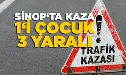Sinop'ta trafik kazası: 1'i çocuk 3 yaralı