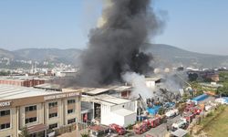 SAMSUN - İki fabrikada etkili olan yangın söndürülmeye çalışılıyor (2)