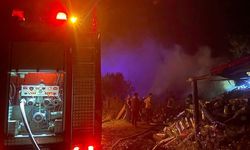 Tokat'ta odunluğa düşen yıldırım yangına neden oldu