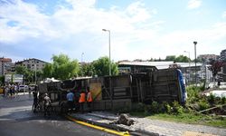 ANKARA - EGO otobüsünün devrilmesi sonucu 5 kişi yaralandı