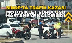 Sinop'ta trafik kazası: Motosikletli hastaneye kaldırıldı