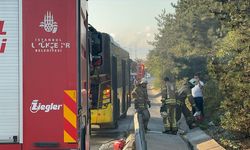 İSTANBUL - Beykoz’da İETT otobüsünde çıkan yangın söndürüldü