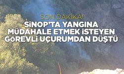 Sinop'ta yangına müdahale etmek isteyen görevli uçurumdan düştü