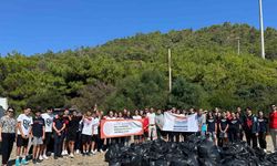 Marmaris Belediyesi ve öğrencilerden çevre temizliği