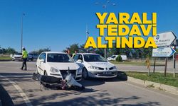 Sinop'ta otomobil motosiklete çarptı: 1 yaralı