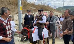 SAKARYA - Arkadaşları damadı düğün salonuna eşekle götürdü