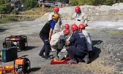 ZONGULDAK - Yarışmaya hazırlanan madenciler deprem tatbikatına katıldı