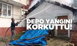 Odun deposunda çıkan yangın panik yarattı