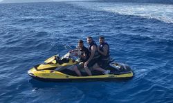 Jet ski ile Yunan adalarına geçemeden yakalandılar