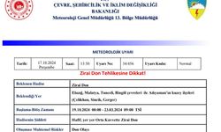 Meteorolojiden zirai don uyarısı