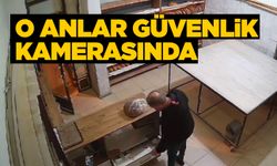 Sinop'ta ekmek fırınından hırsızlık güvenlik kamerasında