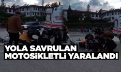 Sinop'un ilçesinde motosiklet ile otomobil çarpıştı