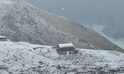 Rize'nin yüksek kesimlerine kar yağdı