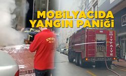 Mobilya mağazasında çıkan yangın korkuttu