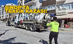 Sinop’ta kamyon ve otomobil çarpıştı