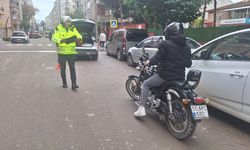 Sinop-Samsun yolunda motosiklet denetimi