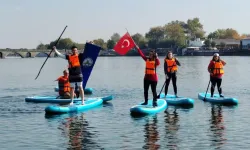 Kırkpınar Spor Bilimleri Fakültesi’nden ayakta kürek sörfü