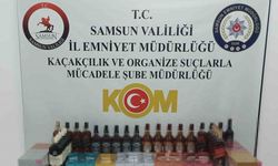 Samsun’da kaçak alkol ve sigara yakalandı