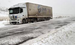 ARDAHAN - Ardahan-Şavşat kara yolu buzlanma nedeniyle ağır tonajlı araçlara kapatıldı