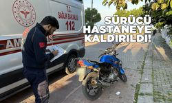 Devrilen motosikletin sürücüsü yaralandı