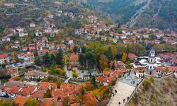 BOLU -  'Sakin şehir' Göynük'te yaşanan sonbahar havadan görüntülendi