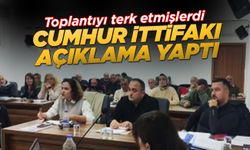 Oturumu terk eden üyelerden açıklama