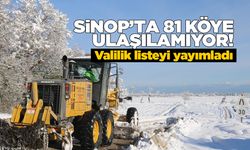 Sinop’ta 81 köy yolu ulaşıma kapandı