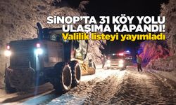 Sinop’ta 31 köy yolu ulaşıma kapandı