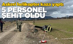 Eğitim uçuşu yapan helikopter, kaza kırıma uğradı