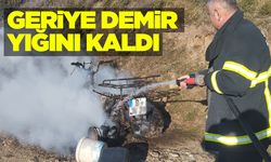 Sinop’ta seyir halindeki ATV alev aldı