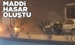 Sinop’ta seyir halindeki araç alev aldı