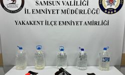 Samsun'da 25 litre sahte içki ele geçirildi