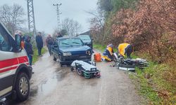 Samsun'da motosiklet ile otomobil çarpıştı