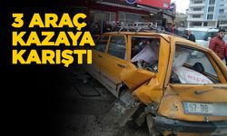 Üç aracın karıştığı kazada 4 kişi yaralandı