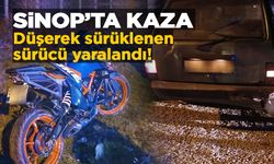 Motosiklet ile otomobil çarpıştı