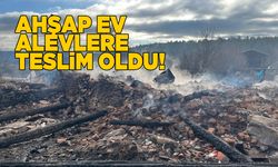 Ahşap ev ve ambar yanarak kül oldu