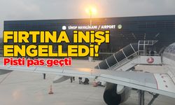 Olumsuz hava şartları İstanbul-Sinop uçuşunu etkiledi