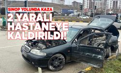 Sinop yolunda kaza: 2 yaralı