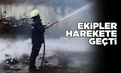 Hastane ek binası yanında yangın