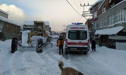 Sinop’ta ekipler kar engeline rağmen hastalara ulaştı