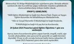 Sinop’ta eğitime kar engeli