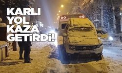 Sinop’ta kar yağışı kazaya neden oldu