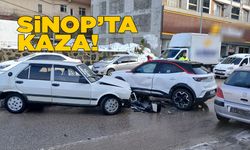 Sinop’ta maddi hasarlı trafik kazası