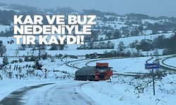 Sinop’ta tır kaydı, yol trafiğe kapandı