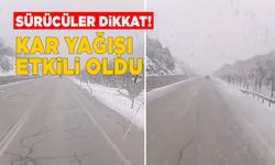 Sinop’un yüksek kesimlerinde kar yağdı