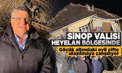 Sinop Valisi heyelan bölgesinde: Göçük altında kalan çifte ulaşılmaya çalışılıyor!