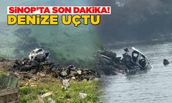 Sinop’ta otomobil denize uçtu