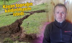Sinop’ta heyelan mağduru vatandaştan yardım talebi